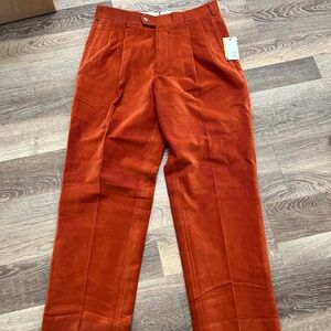 Hertling Trousers Men’s 33R Corduroy NWT Scott Fit 100% Cotton
